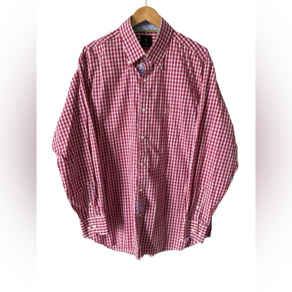 TailorByrd XXL Red‎ White Check Shirt Button Down Cotton NWOT